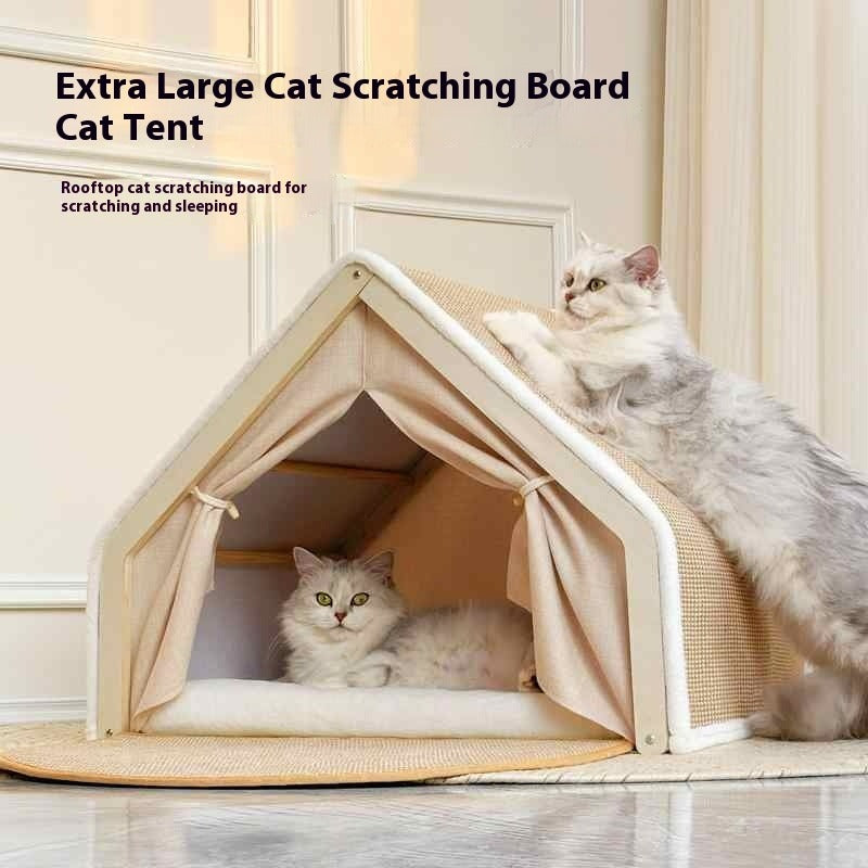 Sisal Cat Tent Scratch Board