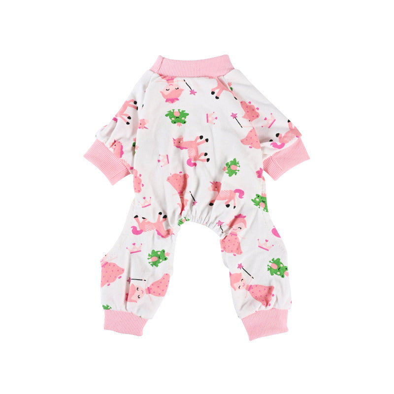 Comfortable Printed Pajamas for Four-Legged Pets
