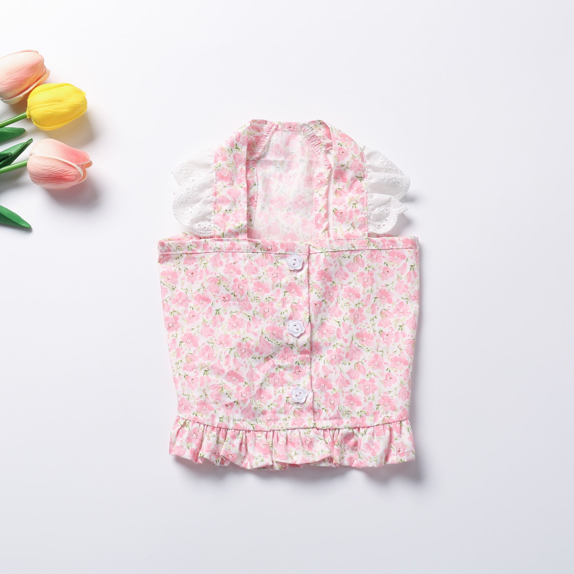 INS Wind Yellow Flowers Bichon Teddy Dog Skirt