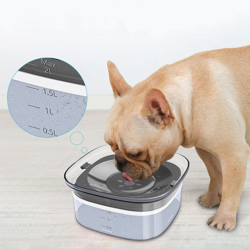Spill-Proof Slow-Feed Pet Water Bowl (2L & 4L)