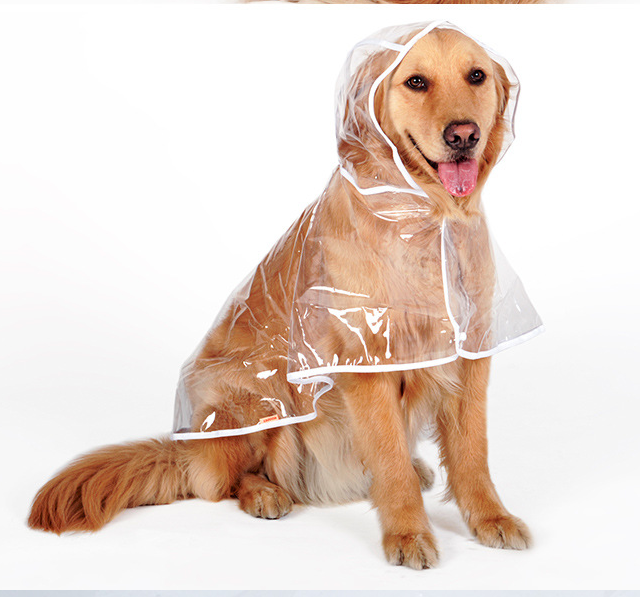 Dog Raincoat for Large and Medium Breeds (Golden, Husky)