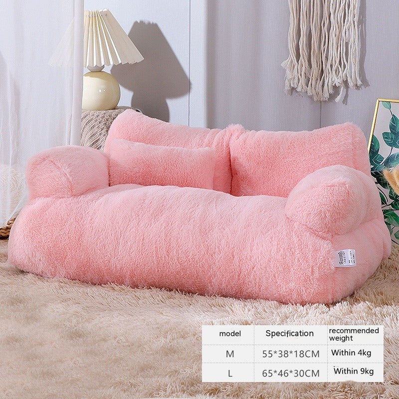 Flannel Warm Large Cat Sofa Pet Bed