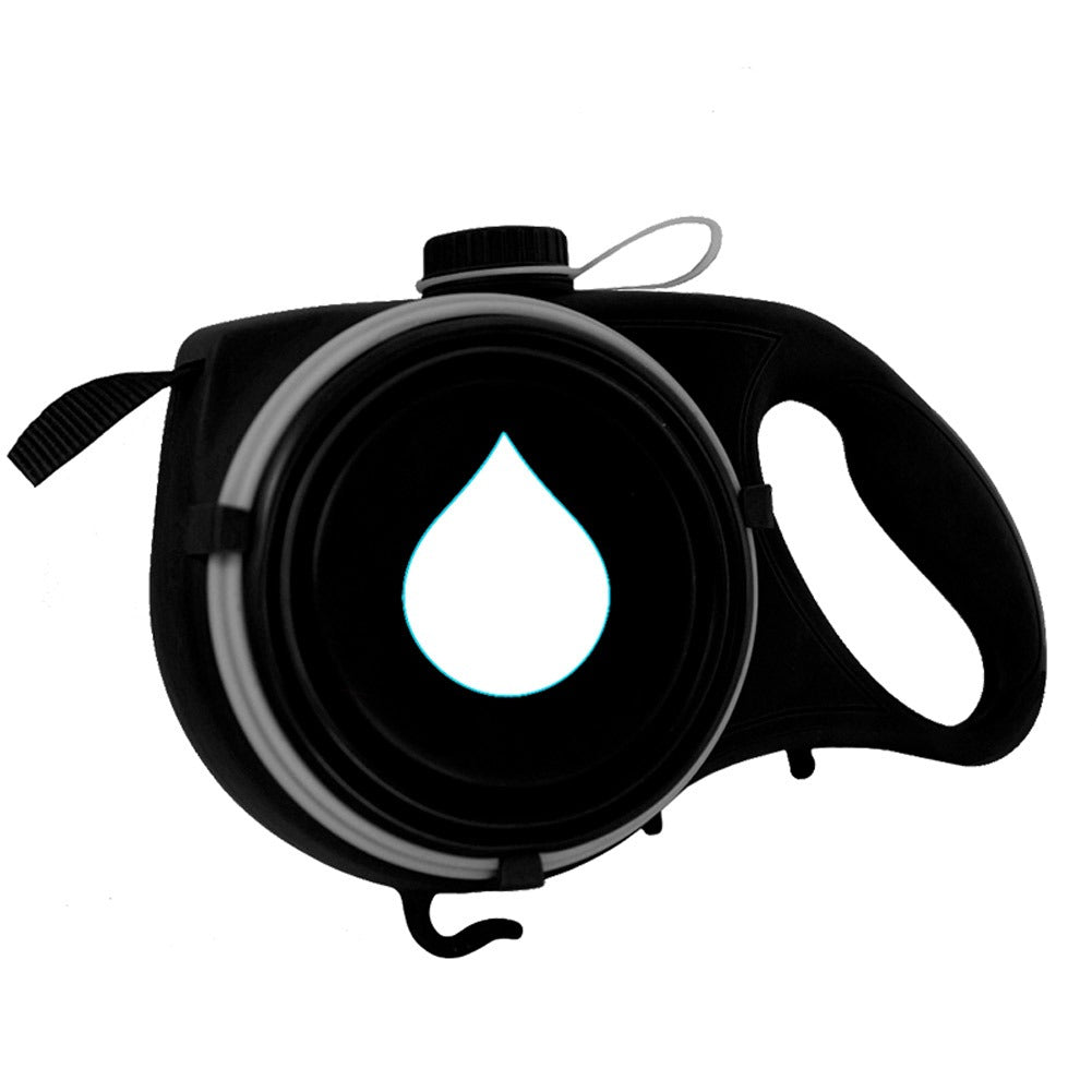 Retractable Dog Leash with Water Bottle