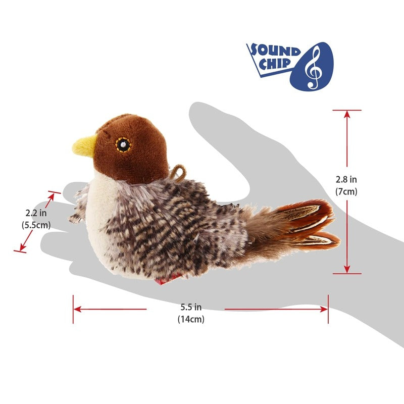 Cat Bird Toy with Feather