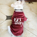 Double-Sided Thick Gold Velvet Dog Sweatshirt