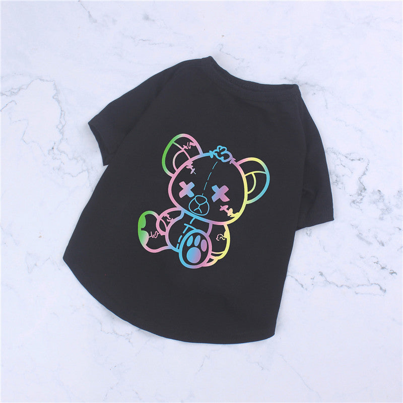 Cute Color Bear Cotton T-Shirt for Spring & Summer