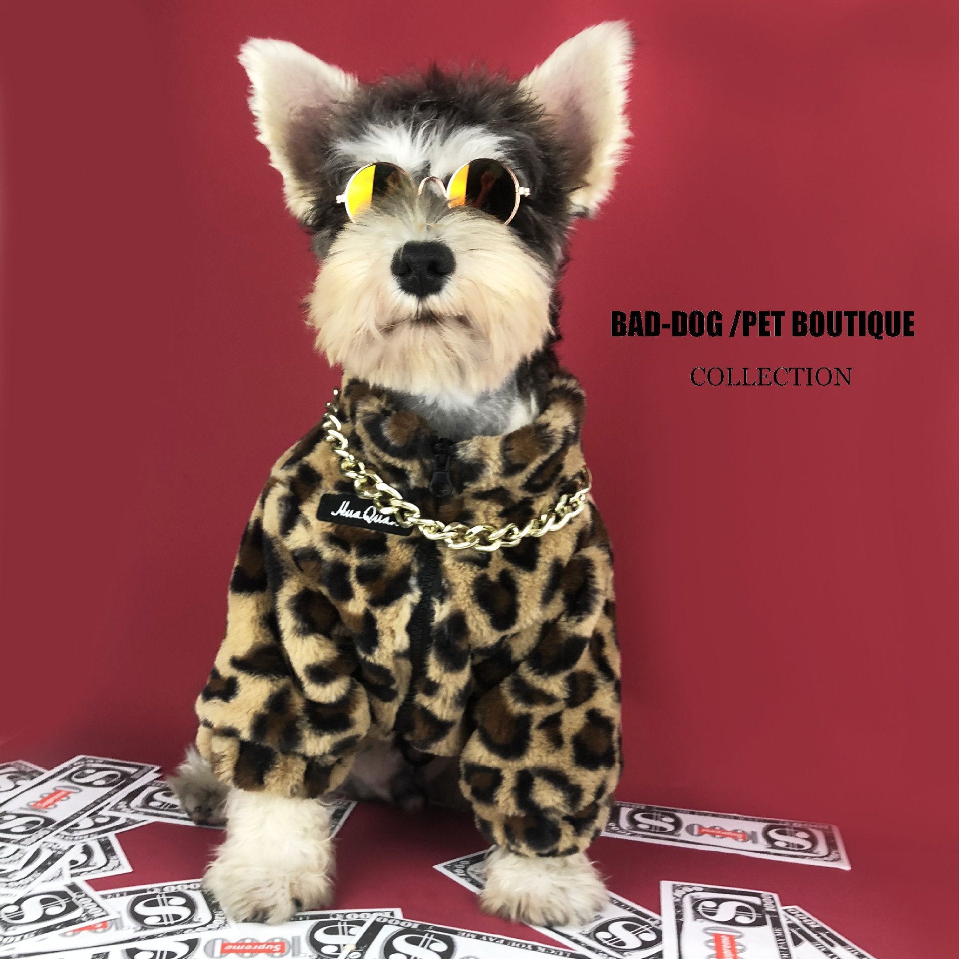 Thickened Leopard Coat for Dogs - Spring & Autumn Wear
