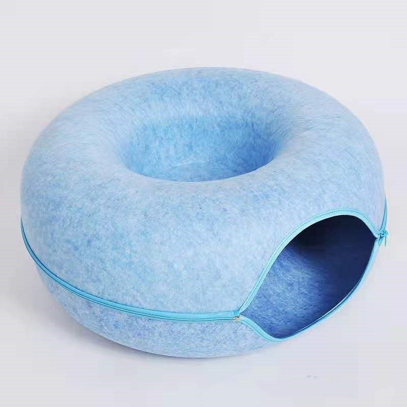 Pet Cat Bed Warm Felt Fabric with Anti-Scratch Mat