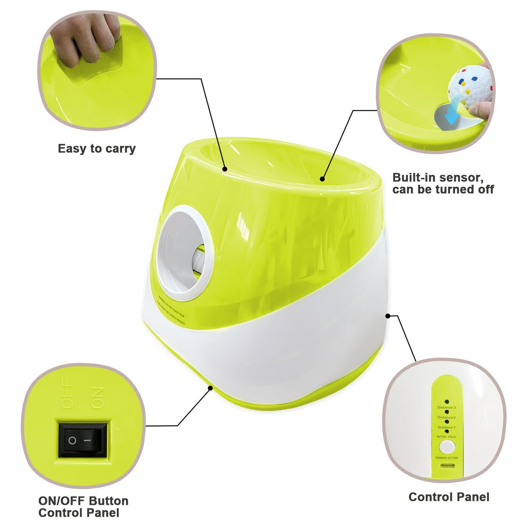 Interactive Dog Tennis Ball Launcher with 3 Balls