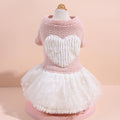 Thick Wool Knitted Love Skirt for Cute Dogs