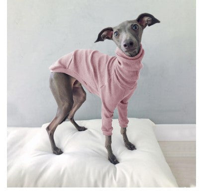 High Neck Solid Color Two-Legged Dog Suit