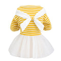 New Spring Summer Dog Clothing with White Bow Dress