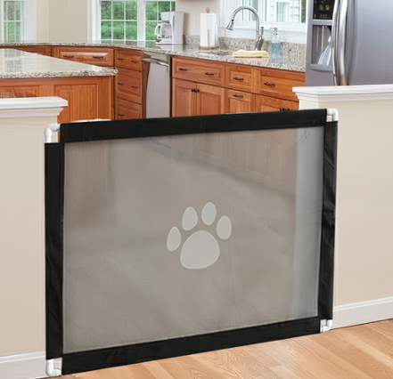 Pet Safety Fence and Isolation Net with Paw Print Design