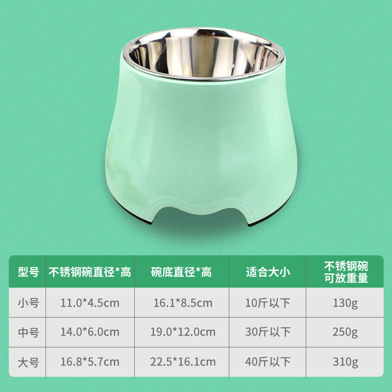 Pet Feeding Bowl with Anti-Slip Design and Neck Guard