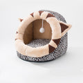 Cartoon Half-Enclosed Pet Bed for Dogs and Cats