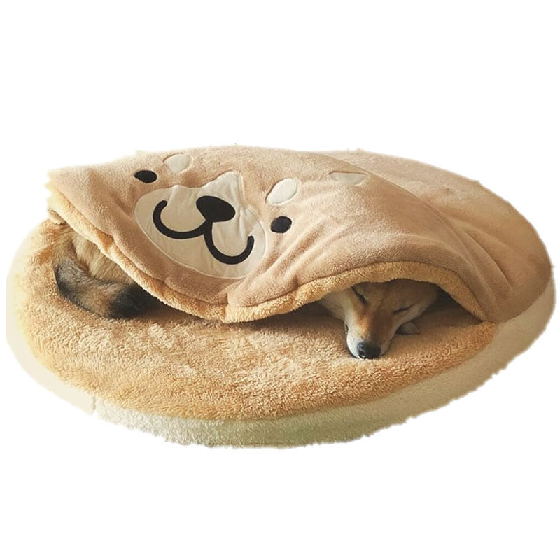 Short Plush Pet Bed for Cats and Dogs