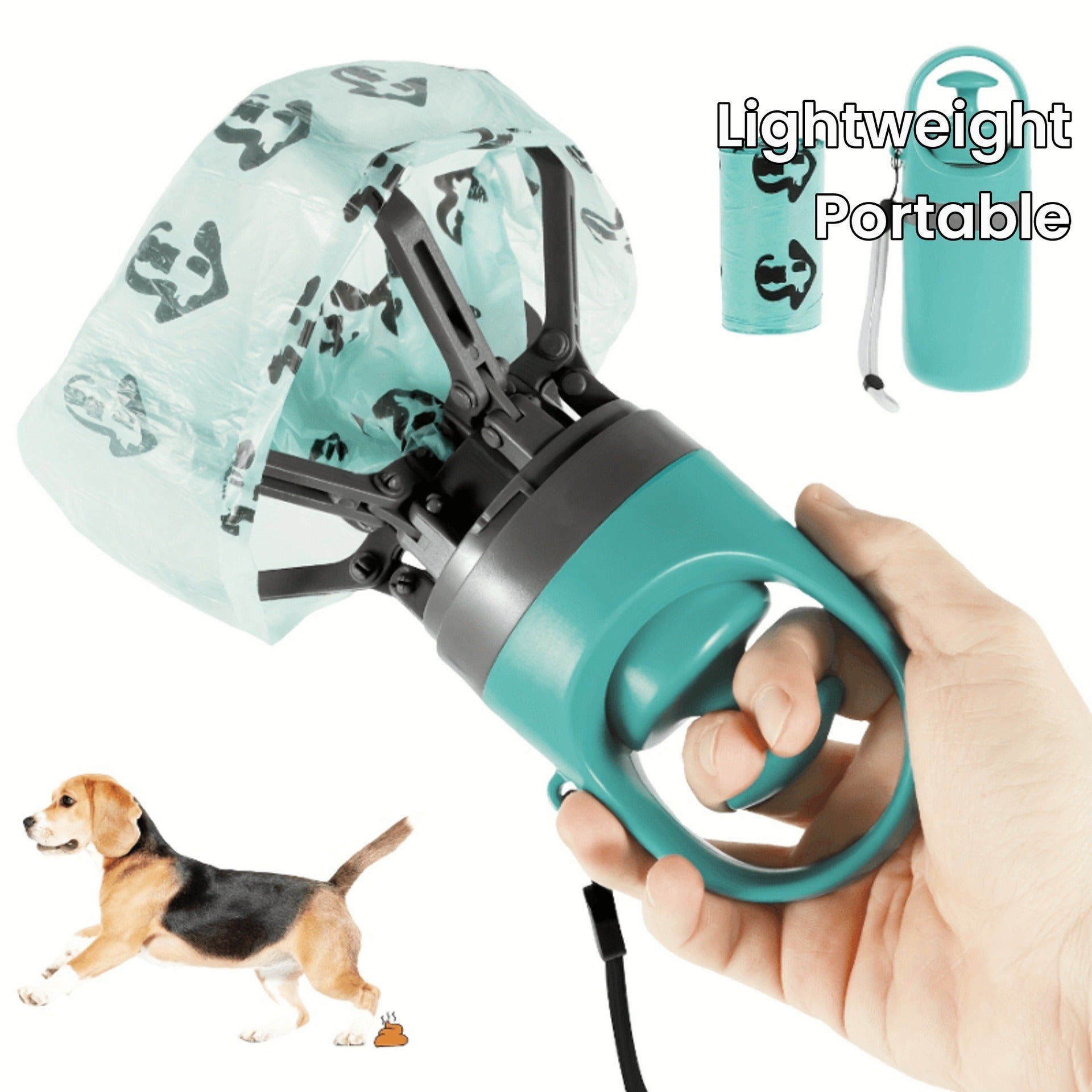 Portable Dog Pooper Scooper with Waste Bag