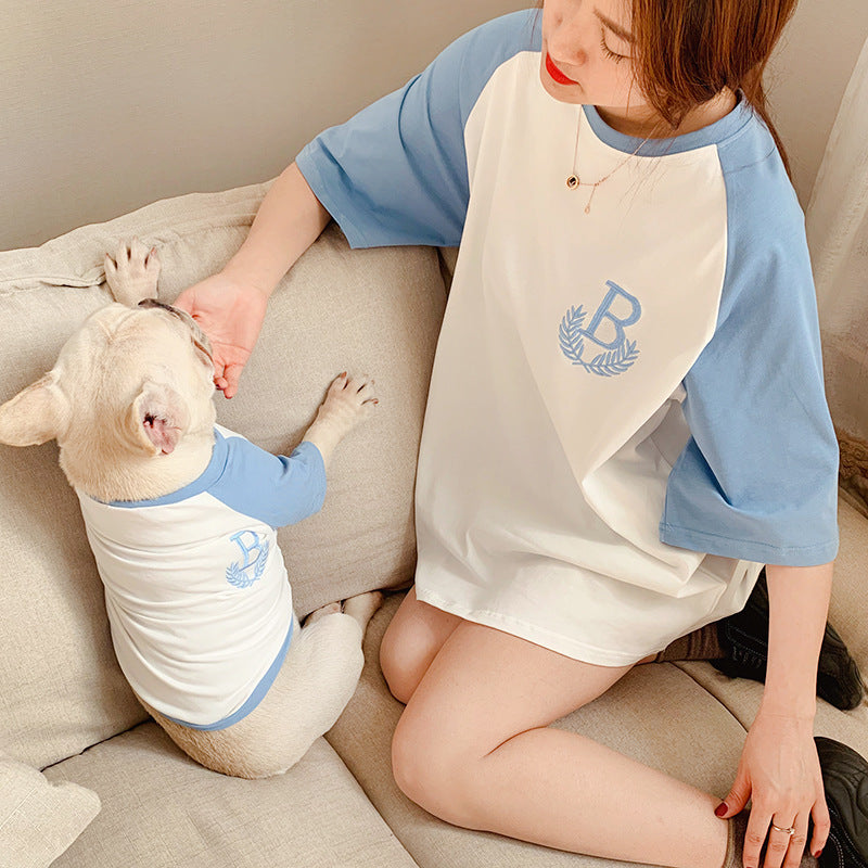Summer Cat and Dog Outfits with Embroidered Hoodie