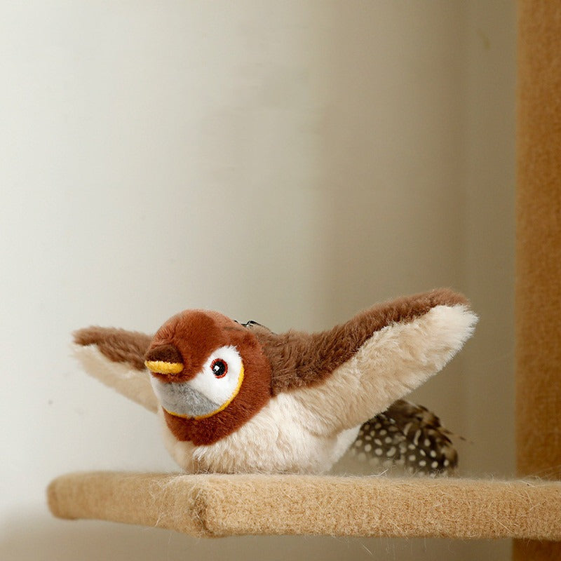 Electric Sound Plush Bird & Fish Pet Toy