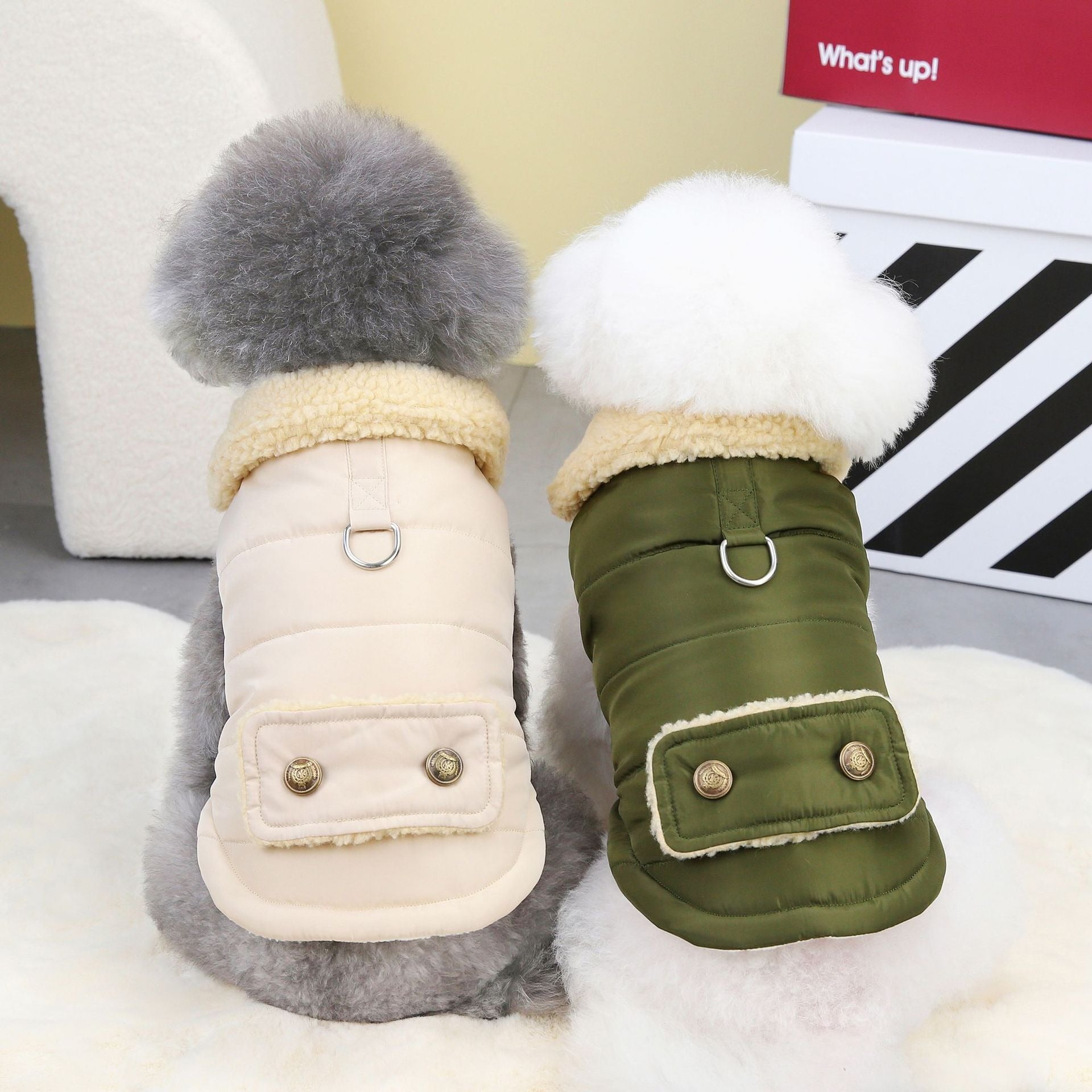 Nordic Fur Collar Pet Cotton Vest