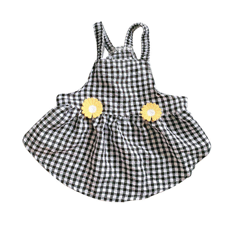 French Tutu Bucket Skirt with Thin Suspenders