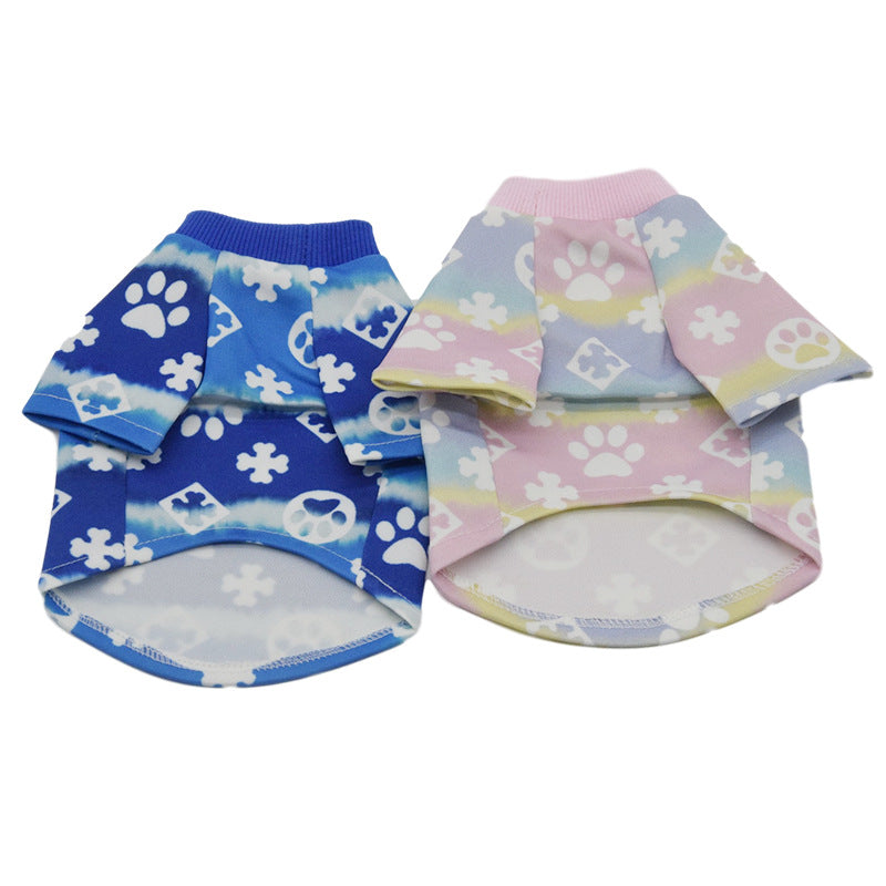 Gradient Dog Clothes for Teddy - Spring & Autumn Wear