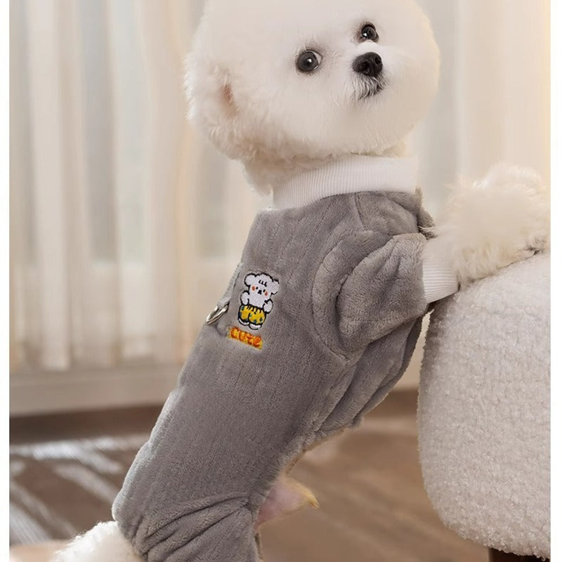 Warm Cartoon Dog Fleece Coat
