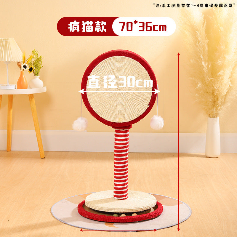 Durable Cat Scratching Post with Interactive Design
