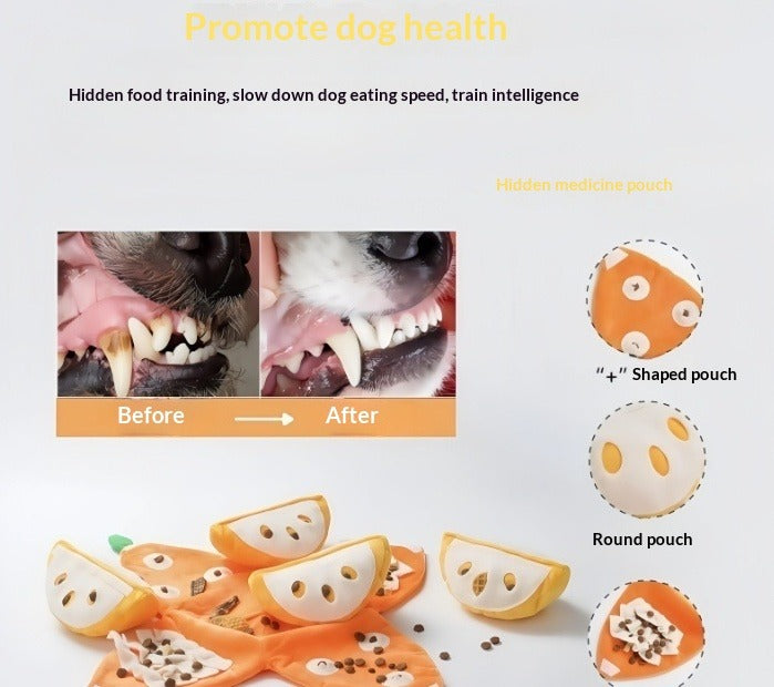 Interactive Plush Orange Dog Toy