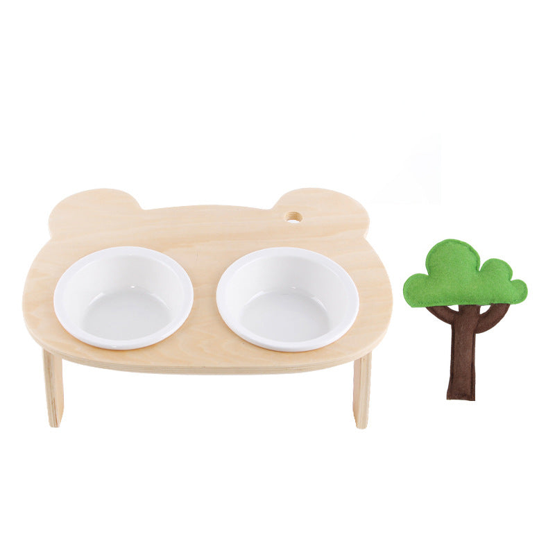 High Foot Oblique Mouth Pet Dining Bowl for Cats