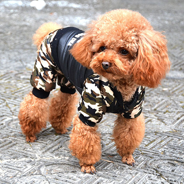 Camouflage FBI Pet Jumpsuit for Dogs (Chihuahua, Teddy)