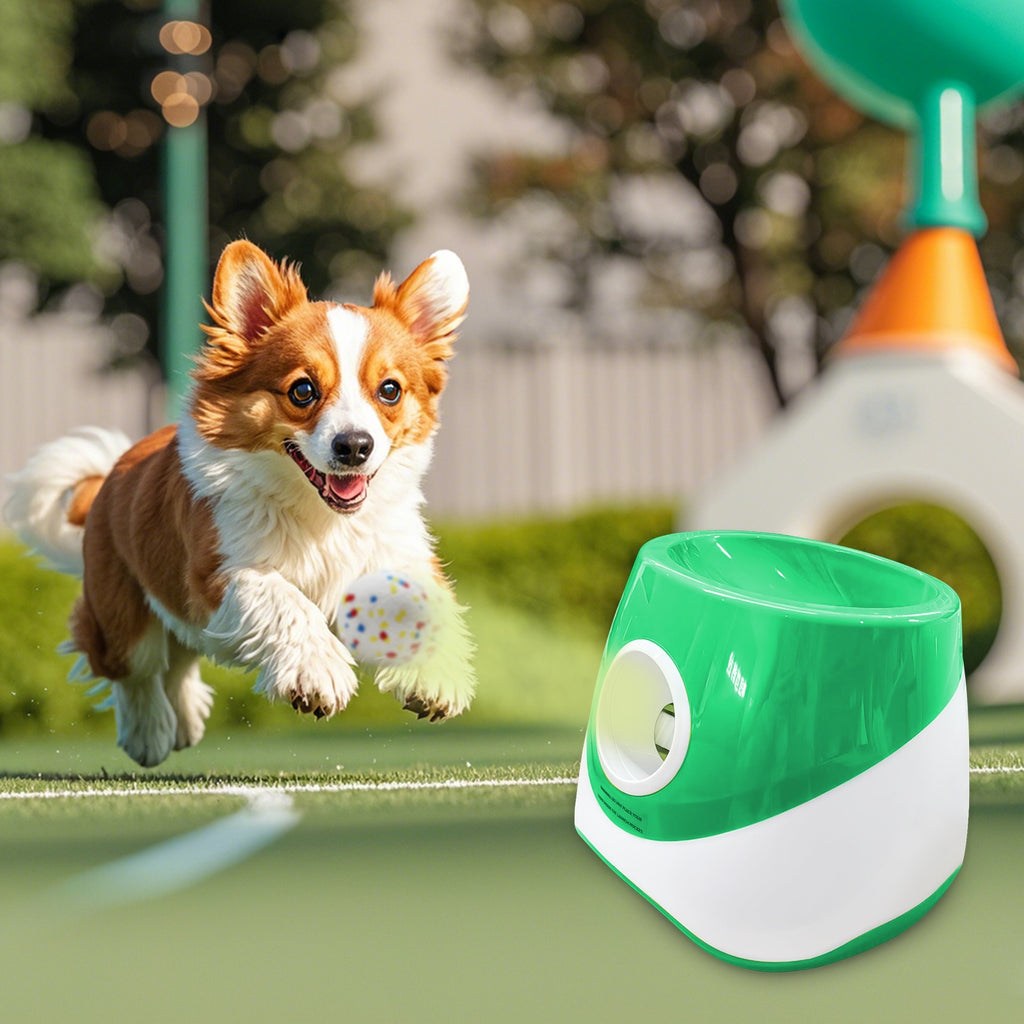 Interactive Dog Tennis Ball Launcher with 3 Balls