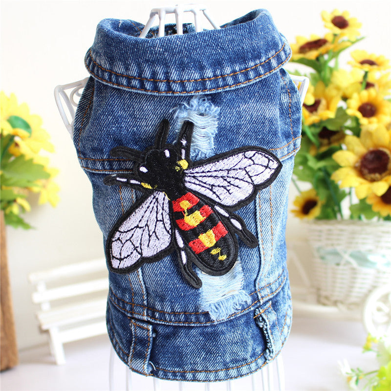 Designer Denim Jacket for Small Dogs and Cats