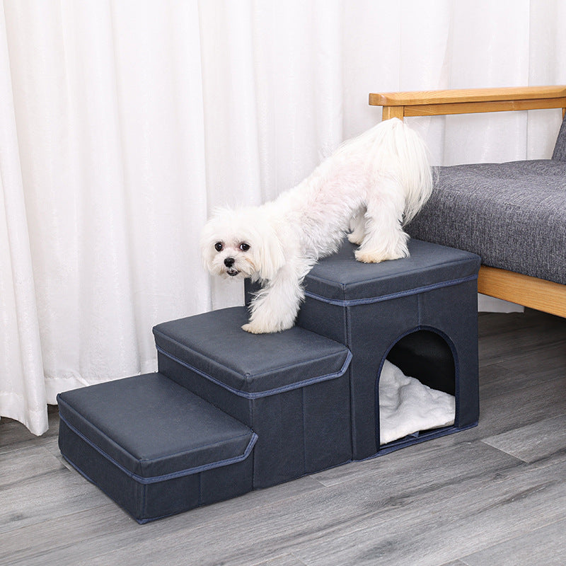 Foldable Pet Stairs for Cats and Dogs - Space Saving