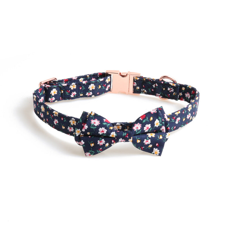 Metal Bow Pet Collar - Stylish and Durable Design