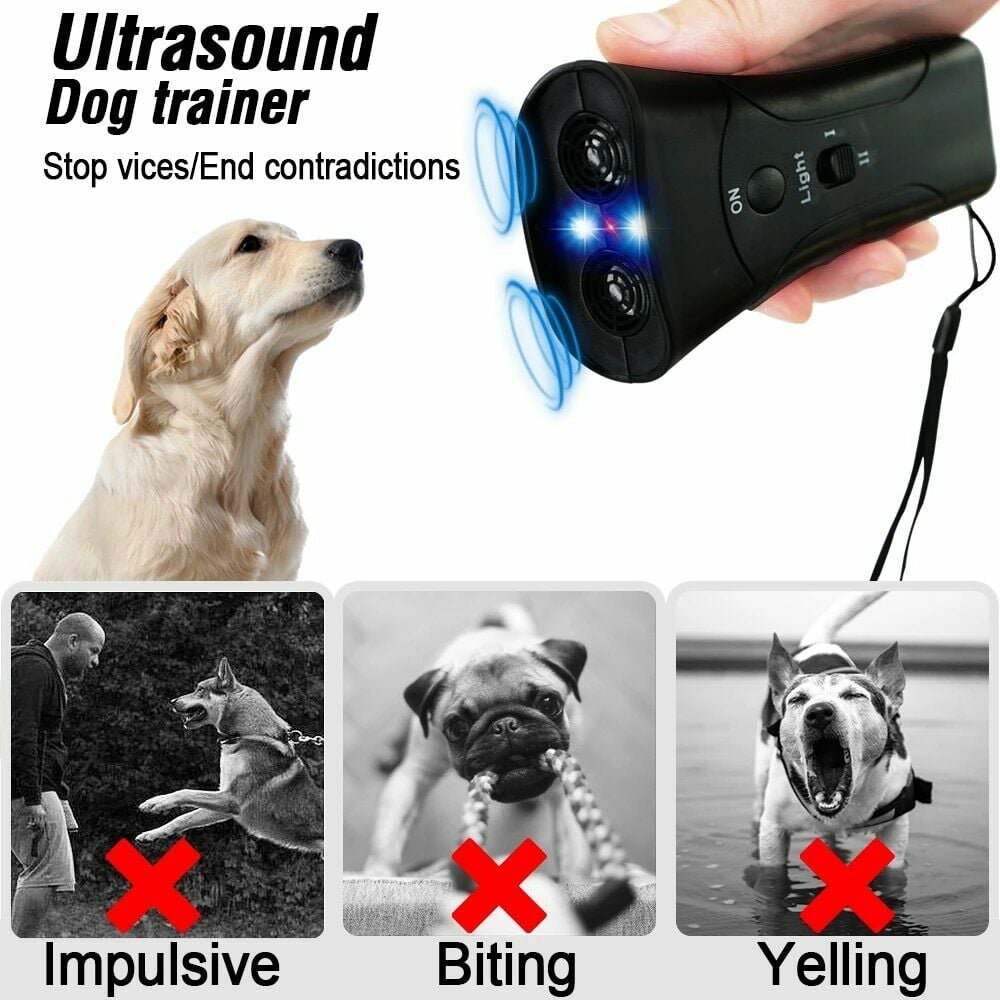 Ultrasonic Dog Barking Trainer with LED Light