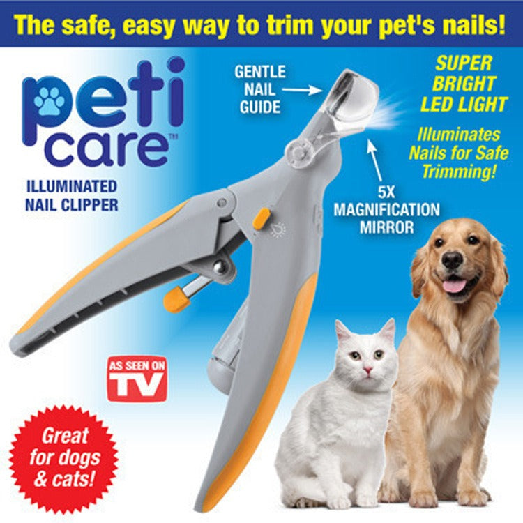 Pet Nail Clippers with Light and Magnifying Glass