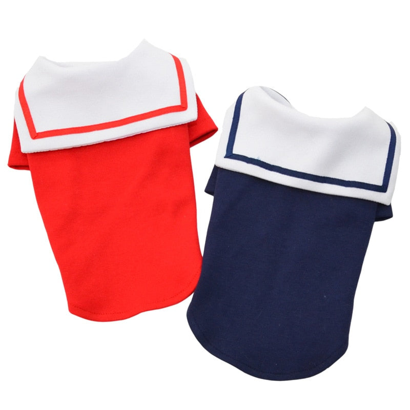 Pet Dog Sailor Outfit for Autumn/Winter Apparel