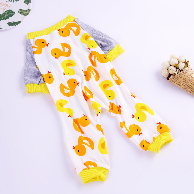 Comfortable Printed Pajamas for Four-Legged Pets