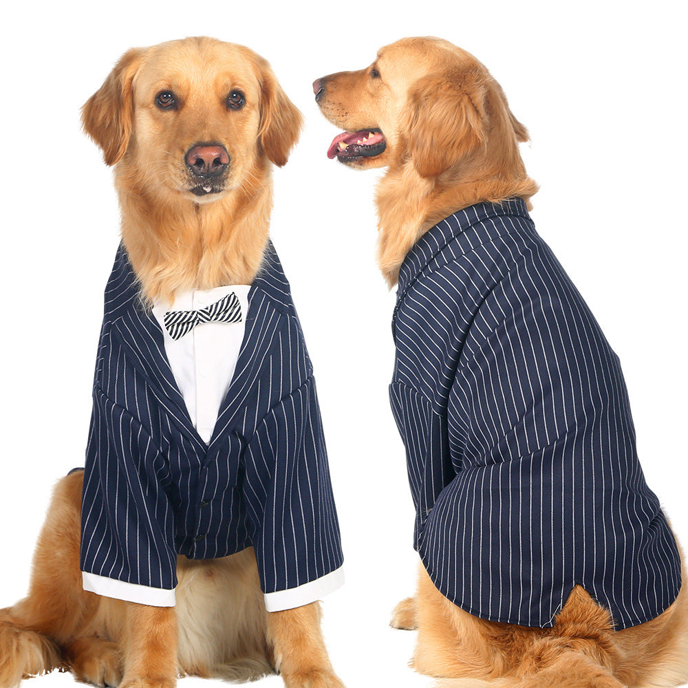 Striped Bowtie Dog Suit and Outfit