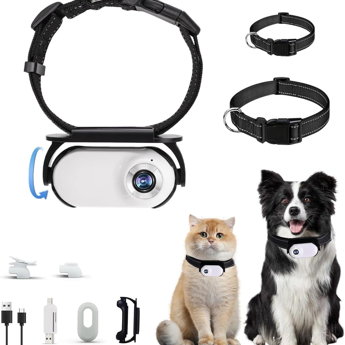 Pet HD Mini Camera Magnetic Collar