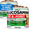 2 Pack Glucosamine for Dogs with Chondroitin Joint Pain Relief Made in USA