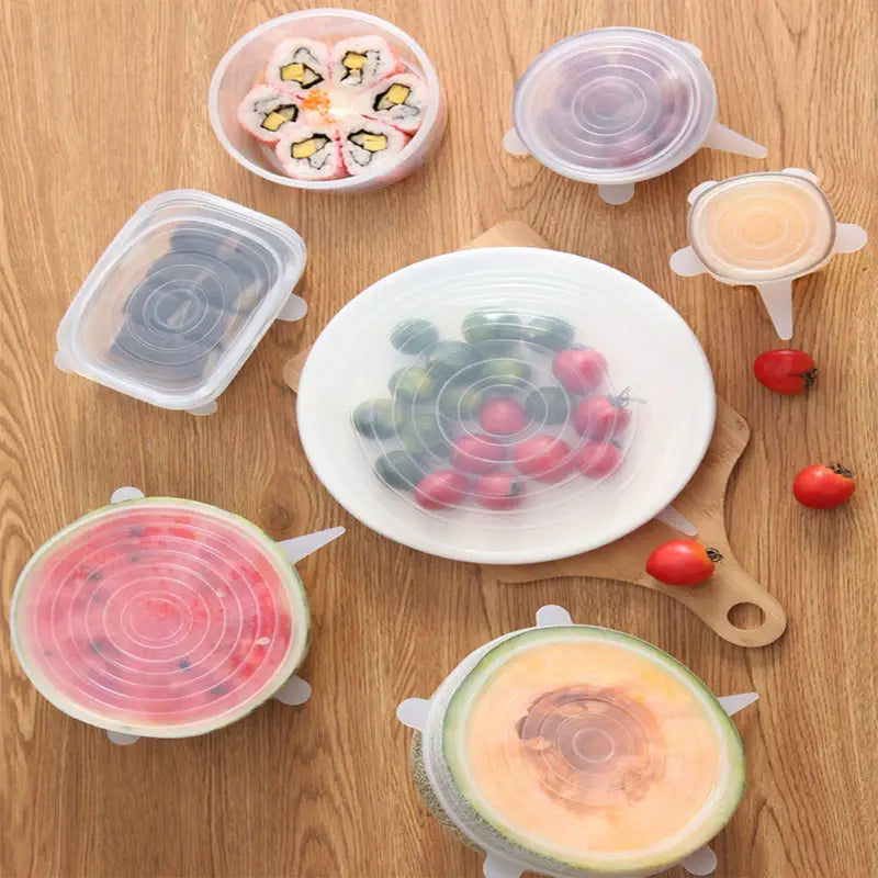 Silicone Stretch Lids Set for Food Storage (6 Sizes)