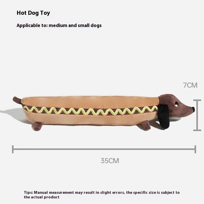 Sausage Dog Plush Chew Toy for Dogs