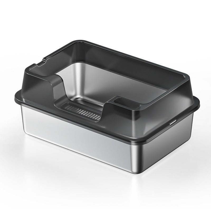 Stainless Steel Semi-Closed Litter Box