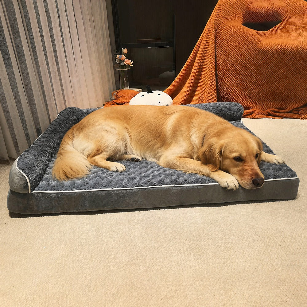 Removable L-Shaped Pet Sofa Dog Bed