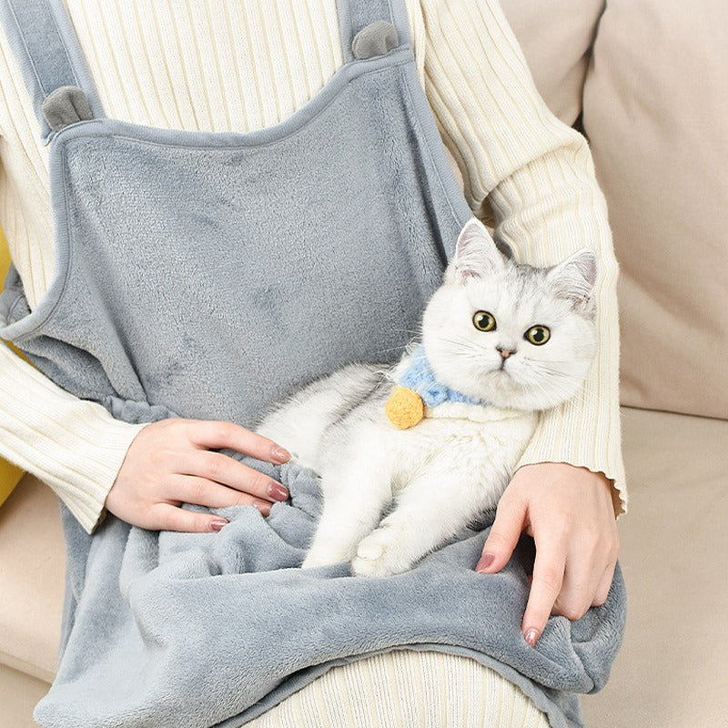 Cat Holding Suit Arctic Velvet Pet Bib