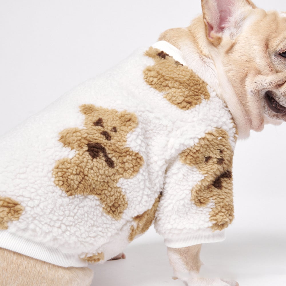Cute Thick Warm Corduroy Pet Shirt