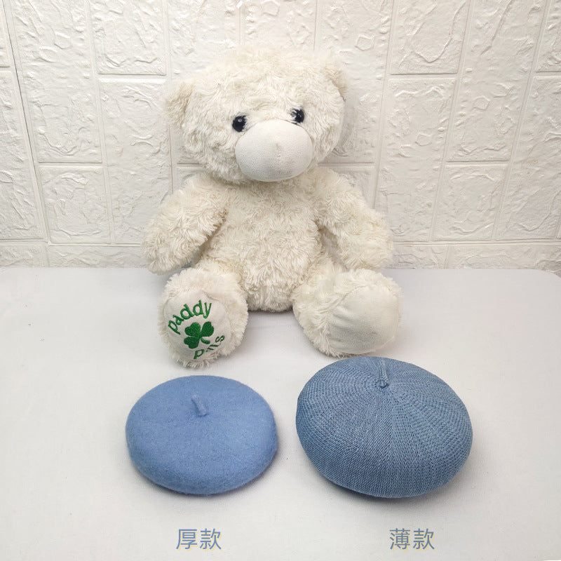 Ins Style Wool Beret for Pets - Dog and Cat Accessory