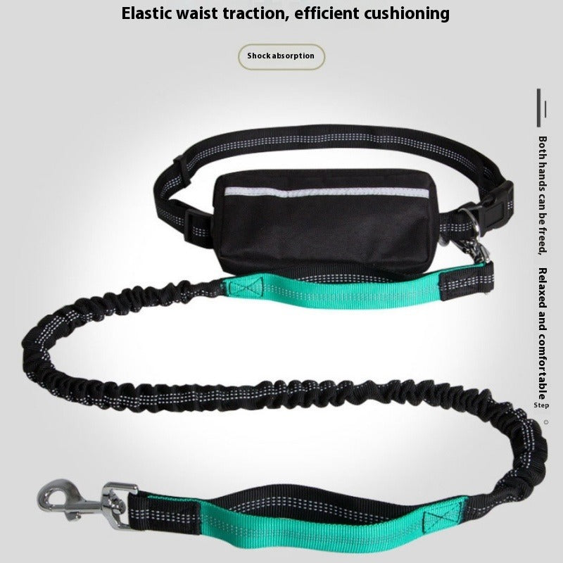 Hands-Free Reflective Nylon Retractable Dog Leash